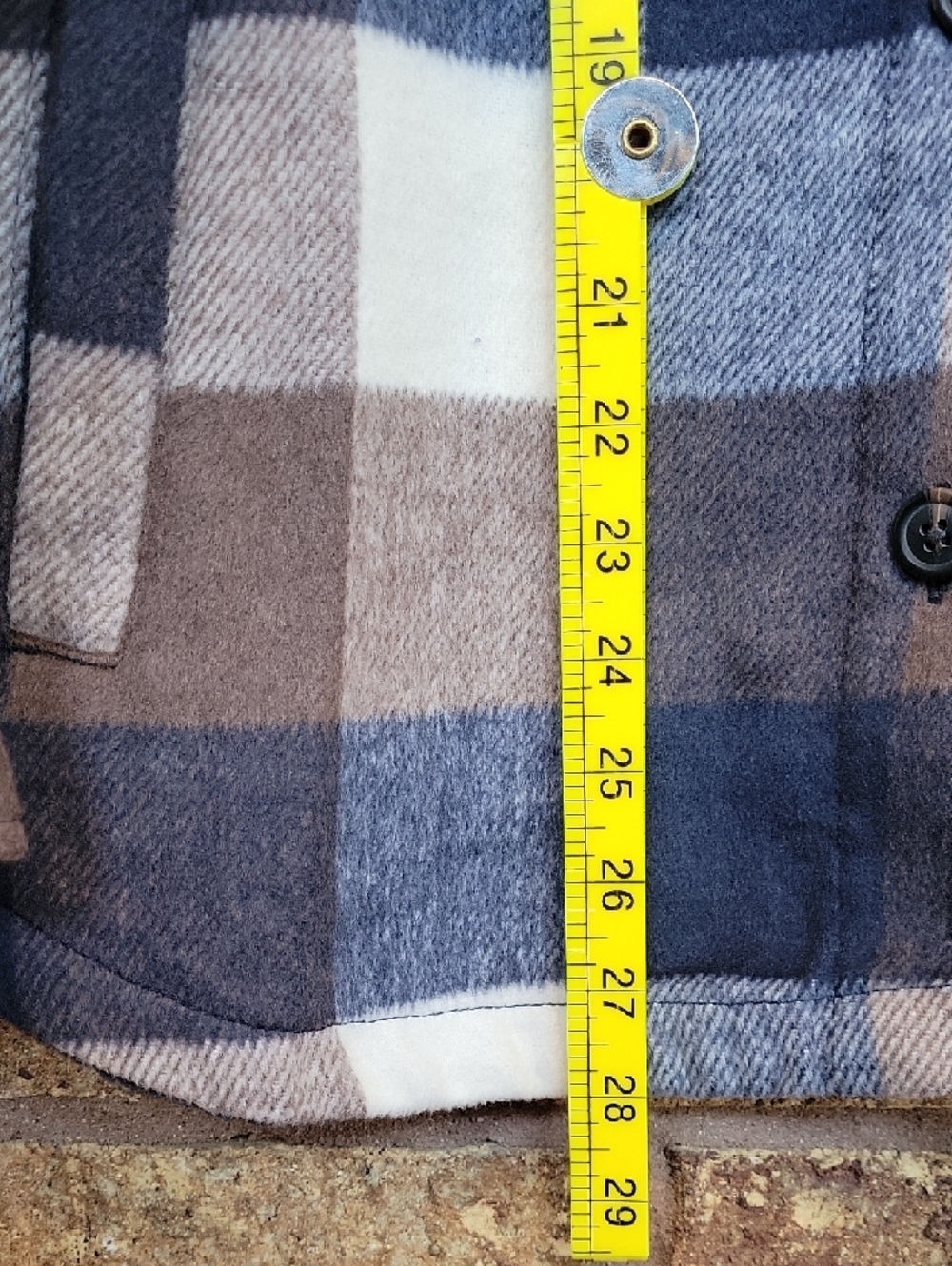 Member's Mark Plaid Shacket Size Medium New without Tags - Picture 4 of 8